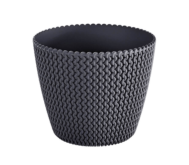 Pflanztopf in Strickoptik