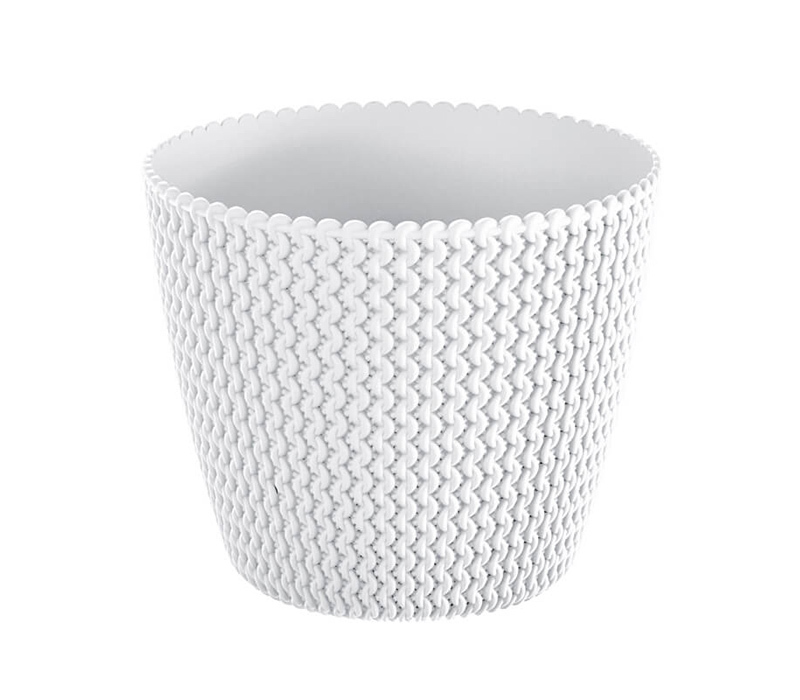 Pflanztopf in Strickoptik