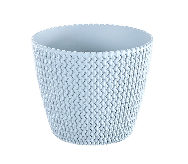 Pflanztopf in Strickoptik