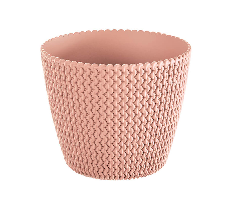 Pflanztopf in Strickoptik