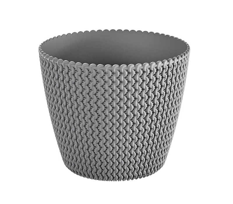 Pflanztopf in Strickoptik