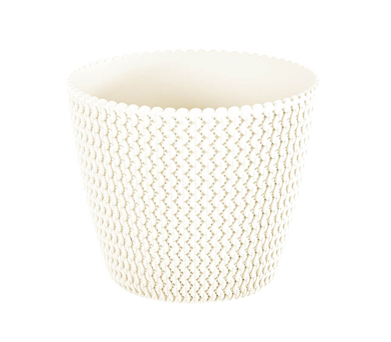 Pflanztopf in Strickoptik