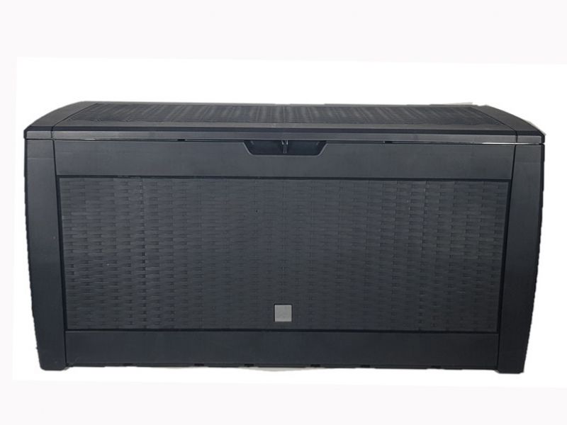 Auflagenbox in Rattanoptik (Anthrazit)