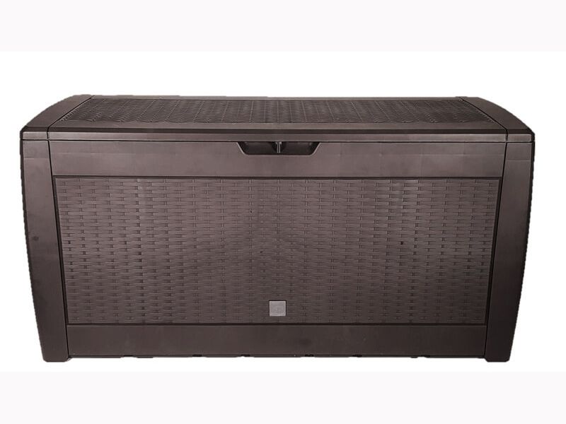 Auflagenbox in Rattanoptik (Dunkelbraun)